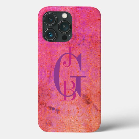 Shades of Pink, Oranje en Paars Ombre Case-Mate iPhone Case (Achterkant)
