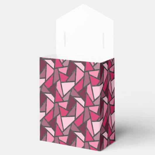 Shades of pink stained glass pattern bedankdoosjes (Geopend)