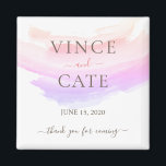 Shades of Pink Waterverf Splash Wedding Magneet<br><div class="desc">Pas deze heldere en speelse schaduwen van roze waterverf aan met de trouwmagneet. Geef je cadeautjes voor je gasten weg op je bruiloft.</div>