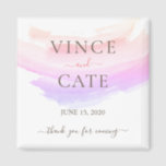 Shades of Pink Waterverf Splash Wedding Magneet<br><div class="desc">Pas deze heldere en speelse schaduwen van roze waterverf aan met de trouwmagneet. Geef je cadeautjes voor je gasten weg op je bruiloft.</div>