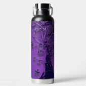 SHADES OF PURPLE HALLOWEEN TREE WITH PUMPKINS WATERFLES (Voorkant)