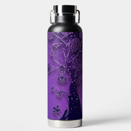 SHADES OF PURPLE HALLOWEEN TREE WITH PUMPKINS WATERFLES