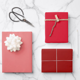 Shades of Red effen kleur cadeau Inpakpapier Vel