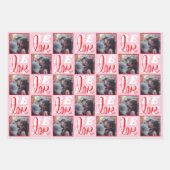 Shades of Red kerstfoto 3 Gift Inpakpapier Vel (Voorkant 3)