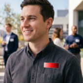 Shades of Red Name Tag