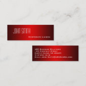 Shades of Red Professional Slim-Visitekaartjes Mini Visitekaartje (Voorkant / Achterkant)