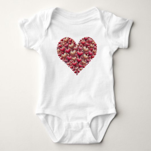 SHADES OF RED VALENTINE LOVE HEARTS ROMPER (Voorkant)