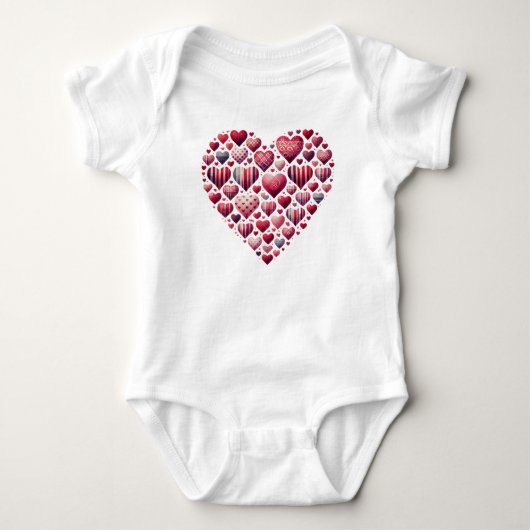 SHADES OF RED VALENTINE LOVE HEARTS ROMPER (Voorkant)