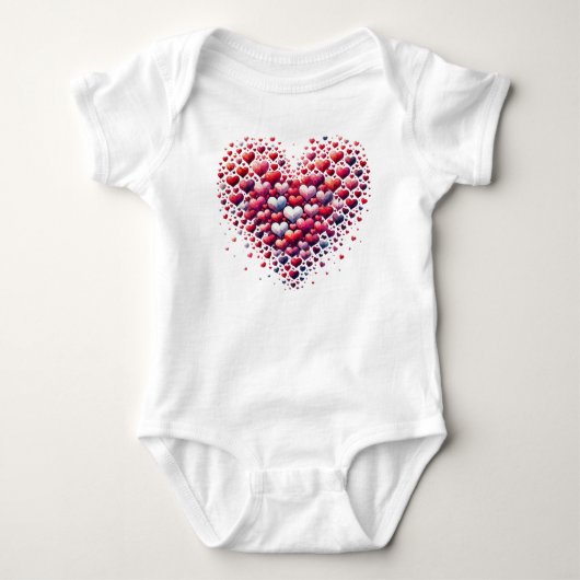 SHADES OF RED VALENTINE LOVE HEARTS ROMPER (Voorkant)