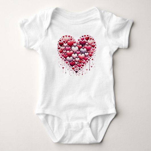 SHADES OF RED VALENTINE LOVE HEARTS ROMPER (Voorkant)