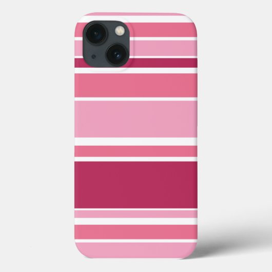 Shades of roze strepen Hoesje-Mate iPhone case (Achterkant)