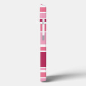 Shades of roze strepen Hoesje-Mate iPhone case (Achterkant / Links)