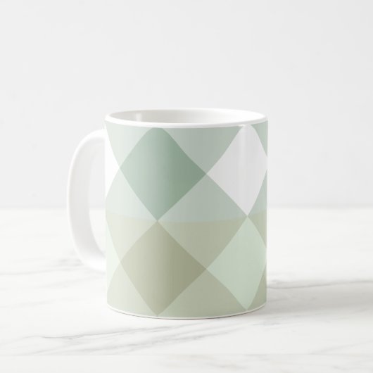 Shades of Sage Geometric Coffee Mok (Voorkant links)