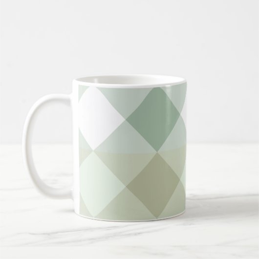 Shades of Sage Geometric Coffee Mok (Links)