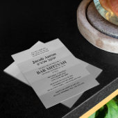 Shades of Silver Grey Hebreeuwse Naam Bar Mitzvah Kaart