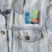 Shades of Sleep (pastel op papier) Vierkante Button 5,1 Cm (In situ)