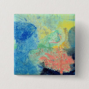 Shades of Sleep (pastel op papier) Vierkante Button 5,1 Cm