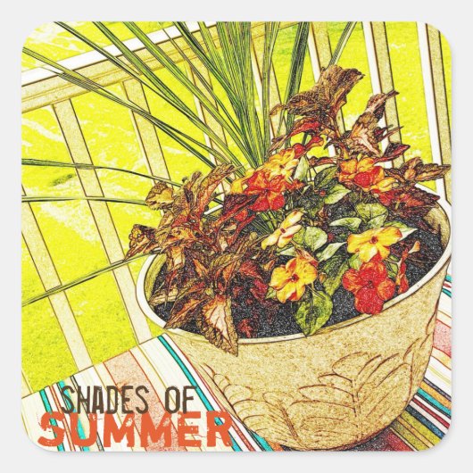 Shades of Summer Original Art Sticker (Voorkant)