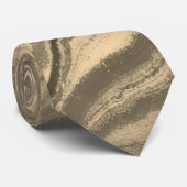 Shades of Taupe Brown and Beige Stone Abstract Stropdas (Opgerold)