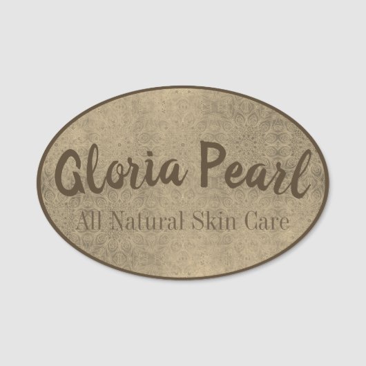 Shades of Taupe Ombre Naamplaatje (Voorkant)