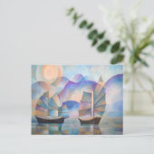 Shades of Tranquility Oriental Junks Briefkaart (Staand voorkant)