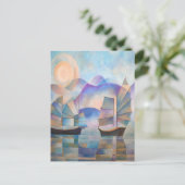 Shades of Tranquility Oriental Junks Briefkaart (Staand voorkant)