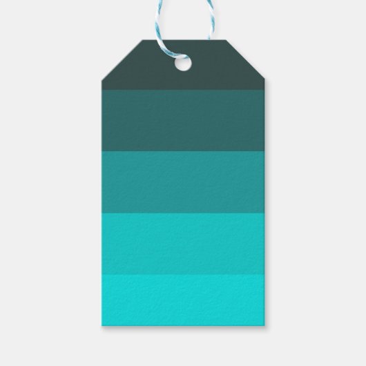 Shades of Turquoise Cadeaulabel (Voorkant)