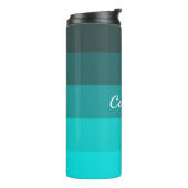 Shades of Turquoise Thermosbeker (Gedraaid links)