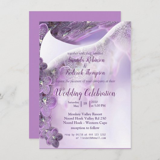 Shades of Violet Paarse Orchids (Voorkant / Achterkant)