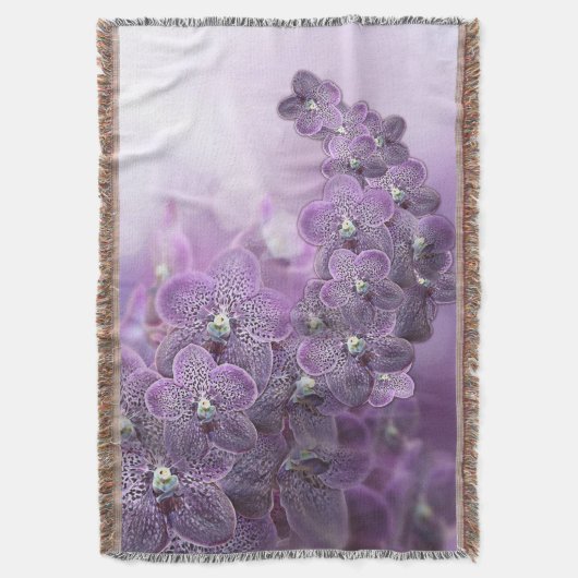 Shades of Violet Paarse Orchids Deken (Voorkant Verticaal)