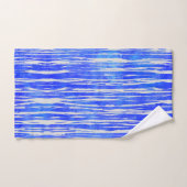 Shades of White and Blue Striped Pattern Bad Handdoek (Handdoek)