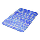 Shades of White and Blue Striped Pattern Badmat (Gekanteld)
