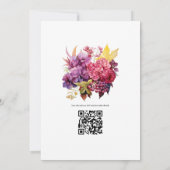 Shades of Wine Bloemen Bruiloft Kaart (Achterkant)