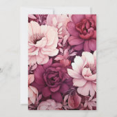 Shades of Wine Floral Vrijgezellenfeest Kaart (Achterkant)