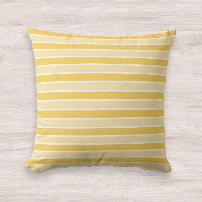 Shades of Yellow Stripes Pattern Kussen (Creator heeft geüpload)