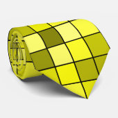 Shades of Yellow Tegel Design Stropdas (Black Outl (Opgerold)