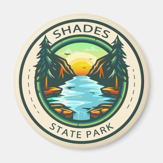 Shades State Park Indiana Badge Magneet (Voorkant)