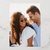 Shades- Sun Kust Photo Wedding Folie Uitnodiging (Achterkant)