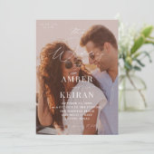 Shades- Sun Kust Photo Wedding Kaart (Staand voorkant)