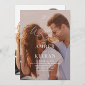 Shades- Sun Kust Photo Wedding Kaart (Voorkant / Achterkant)