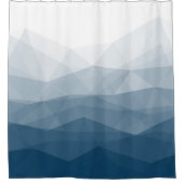 Shades van blauw geometrisch ontwerp douchegordijn (Voorkant)