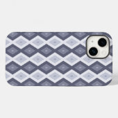 Shades van blauw grijs diamantpatroon Case-Mate iPhone case (Achterkant (horizontaal))
