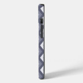Shades van blauw grijs diamantpatroon Case-Mate iPhone case (Achterkant / Links)
