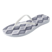 Shades van blauw grijs diamantpatroon teenslippers (Schuin)