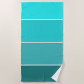 Shades van Blauwgroen Strandlaken (Voorkant)