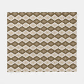 Shades van bruin diamantpatroon fleece deken (Voorkant (Horizontaal))