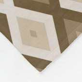 Shades van bruin diamantpatroon fleece deken (Hoek)