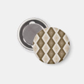 Shades van bruin diamantpatroon magneet (Voorkant / Achterkant)