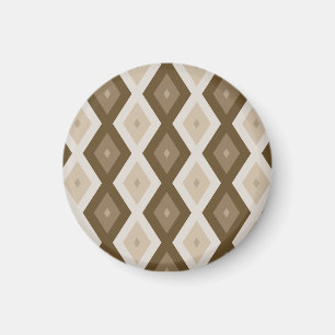 Shades van bruin diamantpatroon magneet