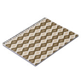 Shades van bruin diamantpatroon notitieboek (Linkerzijde)